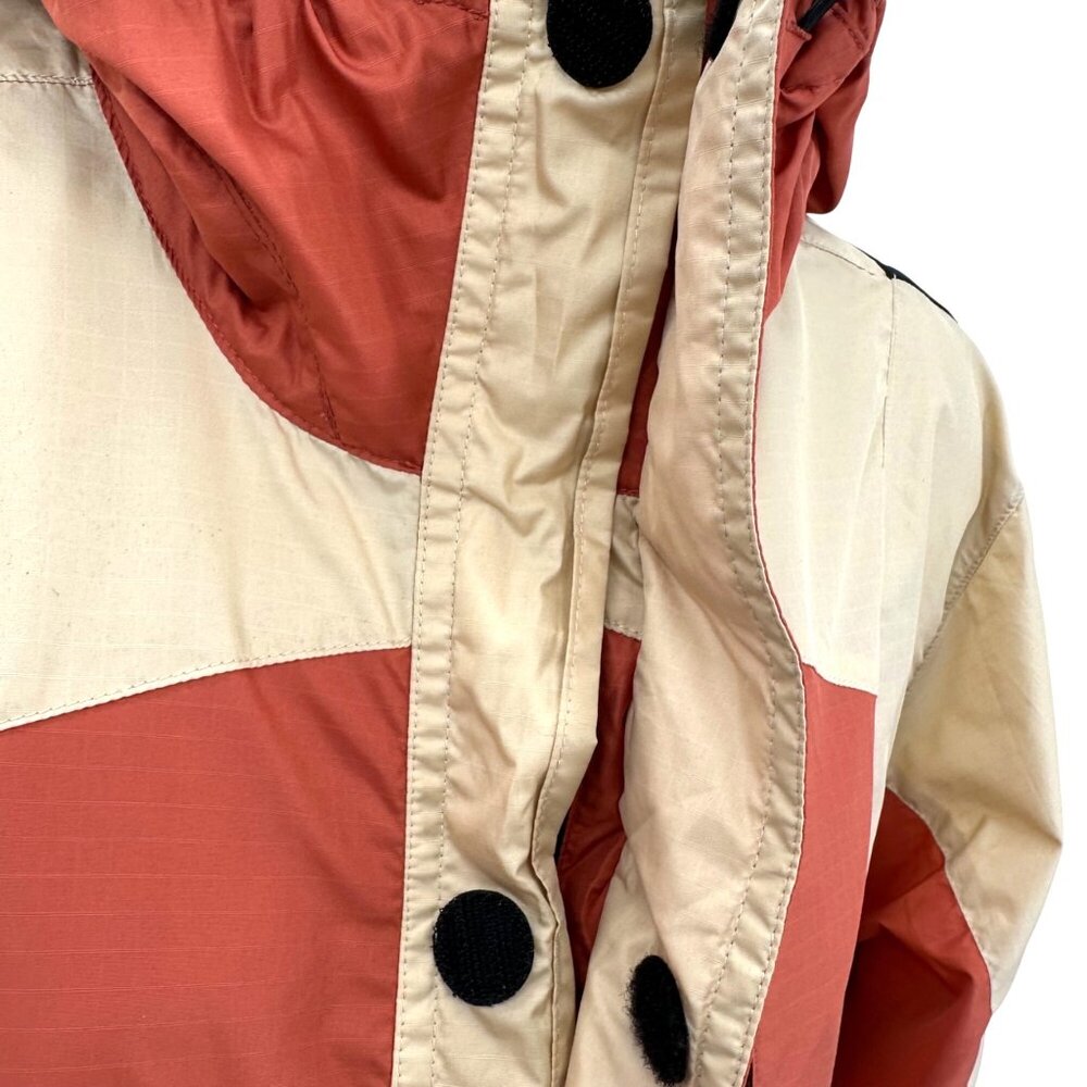 GoLite Womens Red & Beige Colorblock Hooded Jacket M Lightweight Windbreaker - Picture 6 of 15